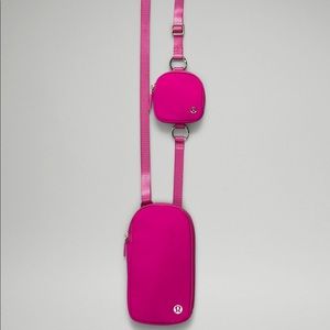 NWT | Rare color | lululemon Modular Phone Crossbody Bag, bright/fuchsia pink